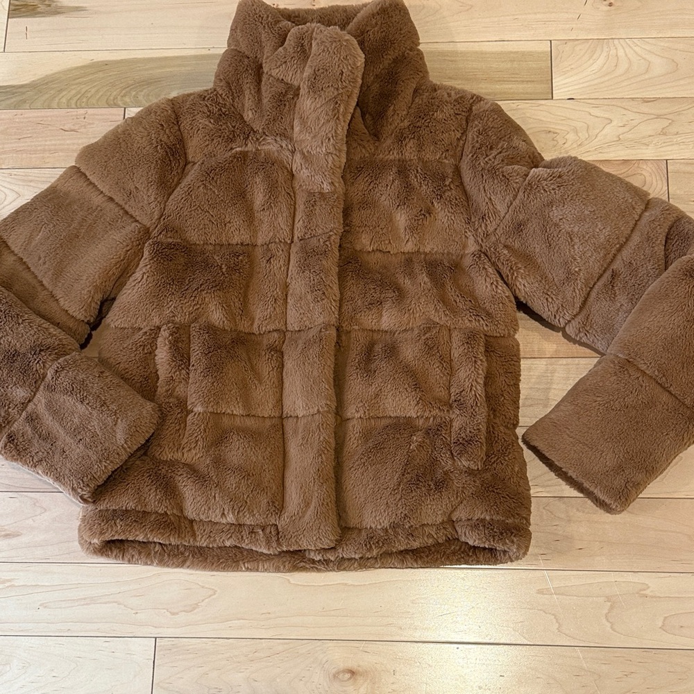 Abercrombie & Fitch brown Faux Fur Jacket